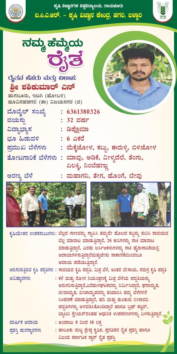 KVK Ballari Aug 25 namma hemmey raith